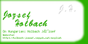 jozsef holbach business card